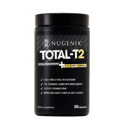 Nugenix Total-T2 Testosterone Booster & Nitric Oxide Booster for Men, 90ct