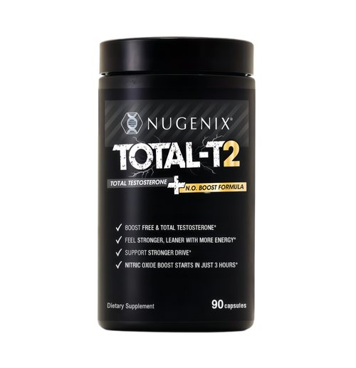 Nugenix Total-T2 Testosterone Booster & Nitric Oxide Booster for Men, 90ct