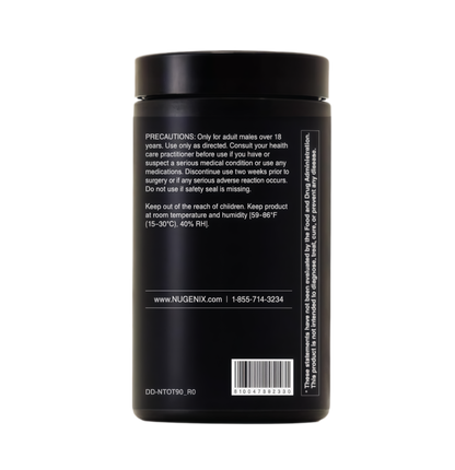 Nugenix Total-T2 Testosterone Booster & Nitric Oxide Booster for Men, 90ct