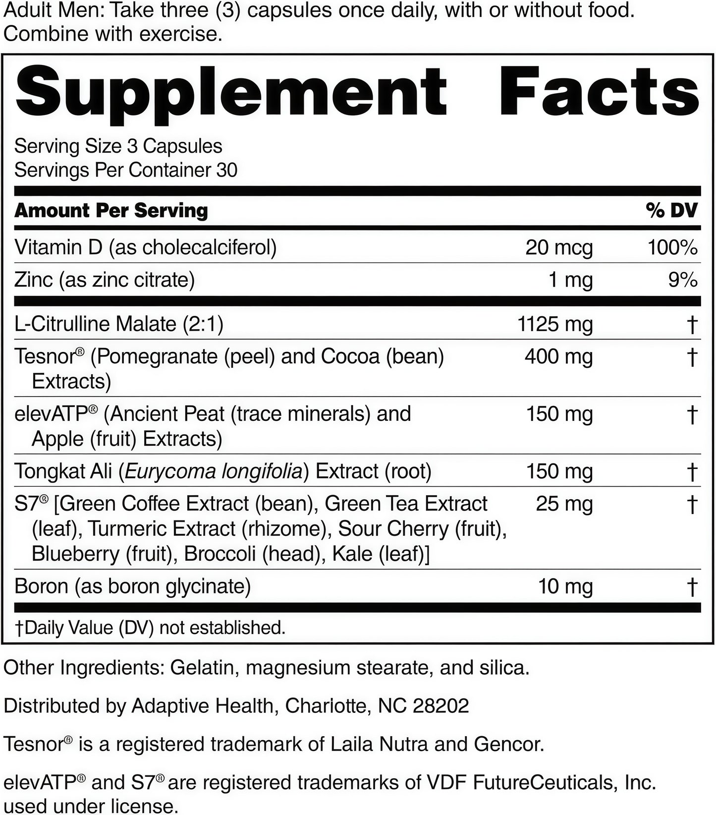 Nugenix Total-T2 Testosterone Booster & Nitric Oxide Booster for Men, 90ct
