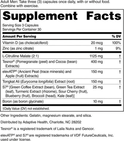 Nugenix Total-T2 Testosterone Booster & Nitric Oxide Booster for Men, 90ct